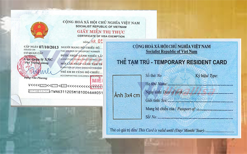 Vietnam Temporary Residence Card for related foreigners